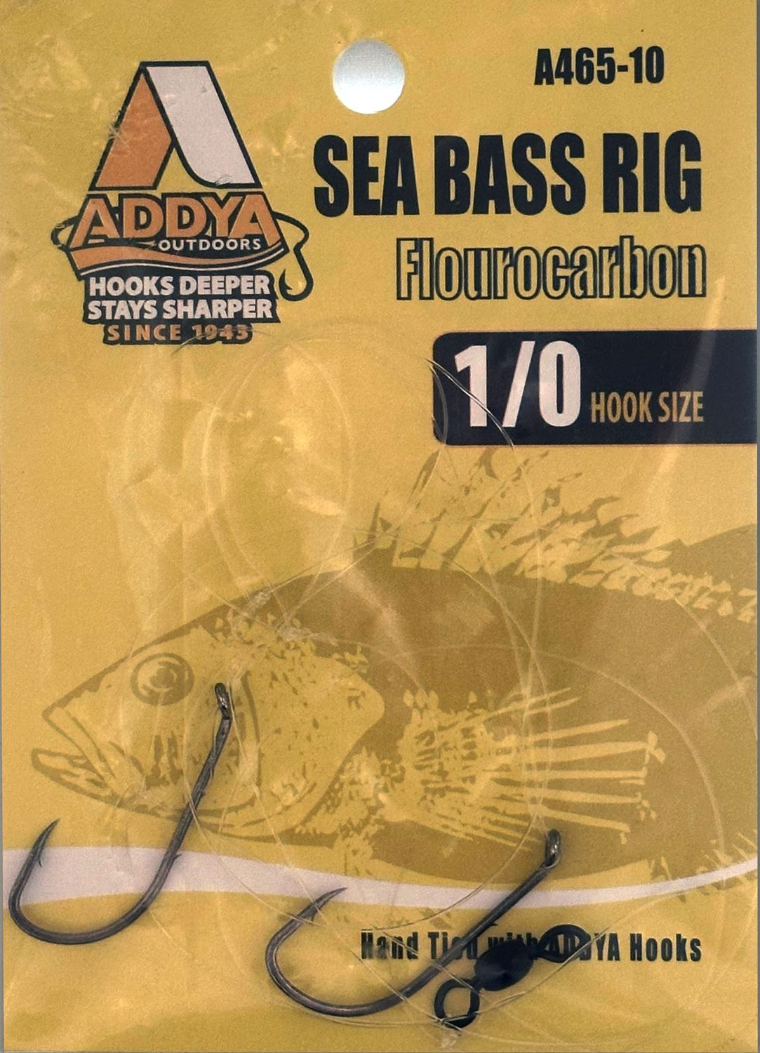 Sea Bass Rig — Two Black Baitholder Hooks w/ Crane Swivel (2 ct)
